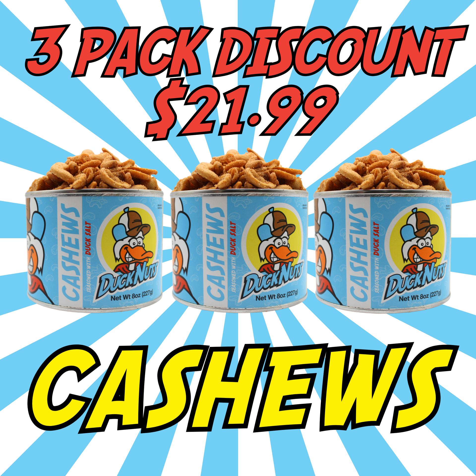 CASHEWS 3 PACK – Duck Nuts & Duck Salt